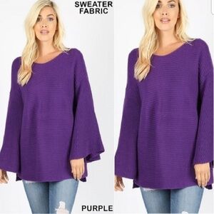 Purple Loose Fit Sweater